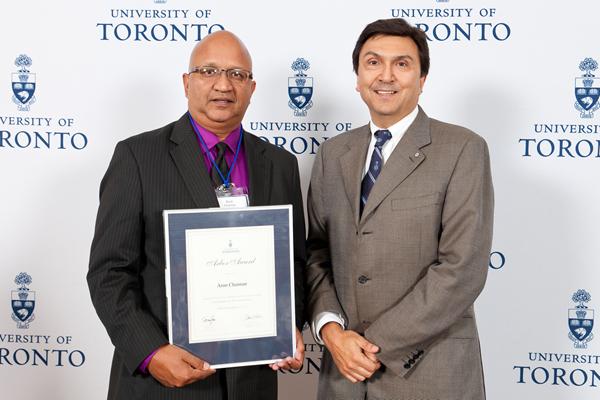 Arun  Channan - Arbor Award 2012 recipient