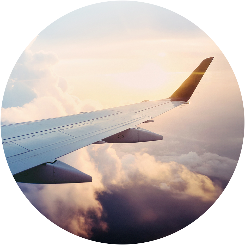 photo of plane wing.