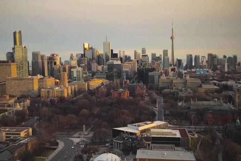 City of Toronto skyline seen from the University of Toronto (photo by Robert Lendvai) 