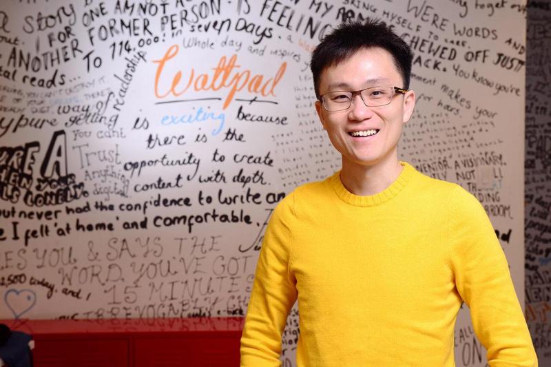 Allen Lau, co-founder and CEO of Wattpad, received two degrees from U of T's Faculty of Applied Science & Engineering (photo courtesy of Wattpad) 