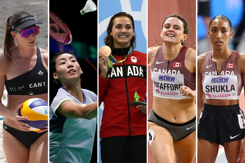 Grid of photos featuring the competing athletes