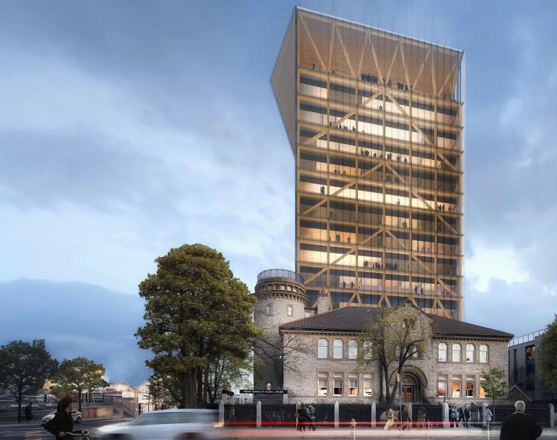 A 14-storey academic building made of wood is to be built on top of the Goldring Centre