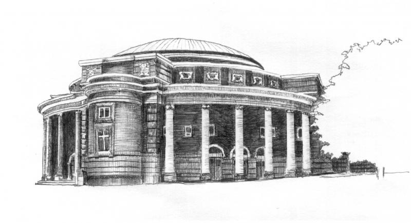 Sketch of convocation hall