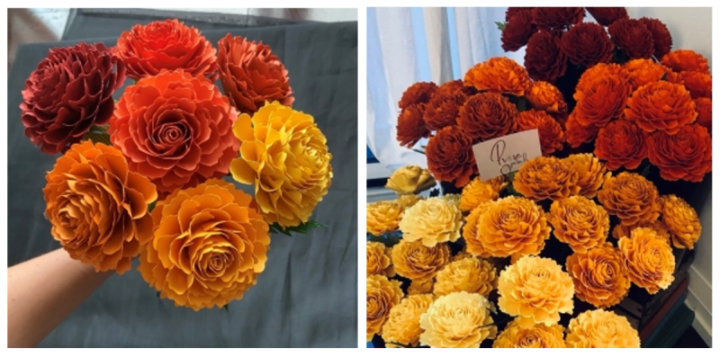 Paper Flowers - Marigold Bouquets