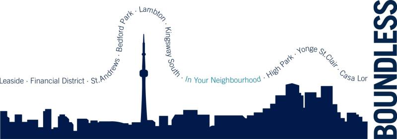 Toronto Graphic naming all the neighbourhoods in Toronto