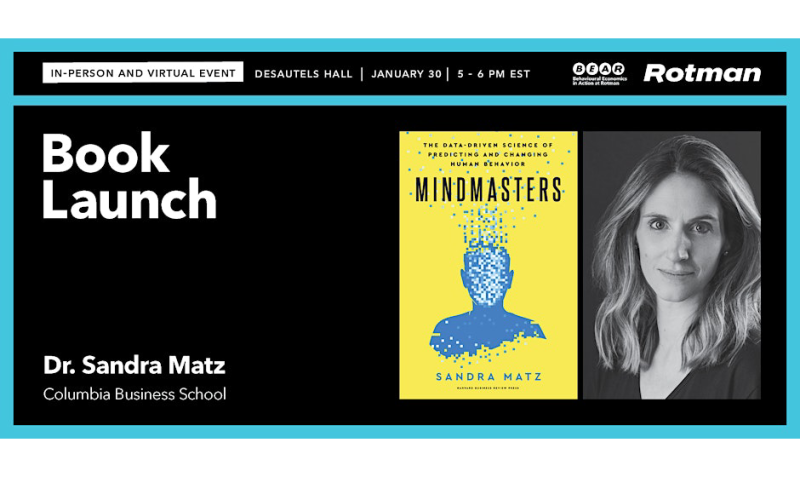 Join Dr. Sandra Matz, author of Mindmasters, to explore how big data and algorithms shape behavior, from consumer choices to political influence, and reclaim control.