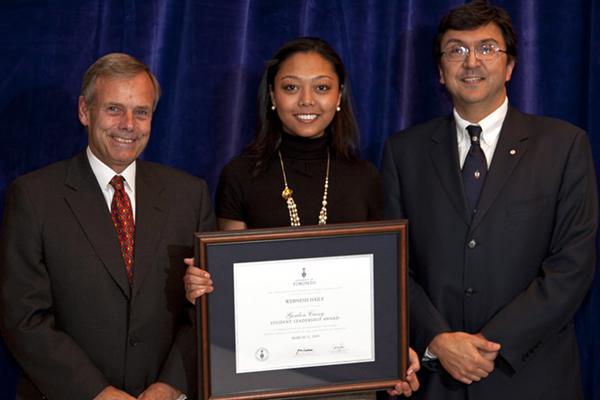 Webnesh Haile - Gordon Cressy Student Leadership Award 2009 recipient