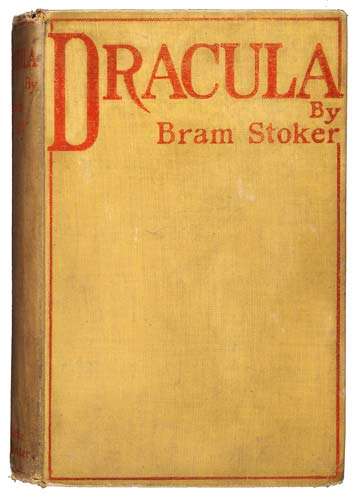 The bright yellow colour scheme on the 1897 first-edition copy of Dracula is meant to serve as the content warning of its day, used by publishers to alert readers that the content of this book was illicit.
