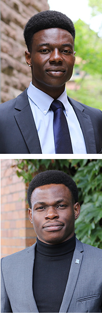 Composite image: portrait photos of Jeffrey Fasegha and Olugbenga Olubanjo.