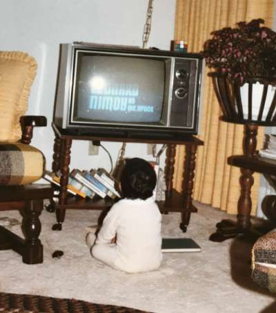 Jamil Shariff as a toddler, watching Star Trek on an old TV