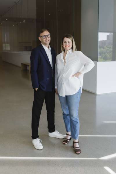 A portrait of Johan Lundh and Aileen Burns