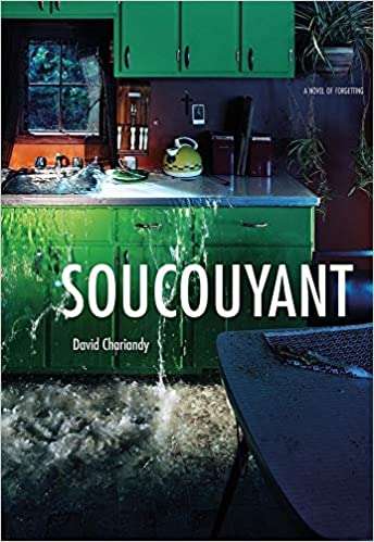 The cover of Soucouyant. The picture shows a kitchen at night, with water pouring out of the sink and all over the floor.