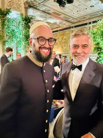 Yusuf Zakir with George Clooney