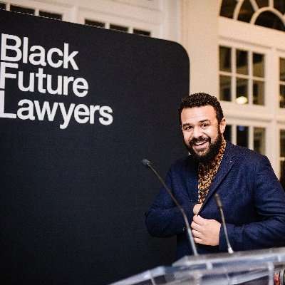 Solomon McKenzie at an event to launch the Black Future Lawyers program at U of T.