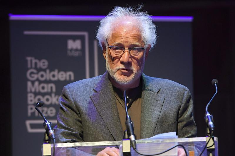 Michael Ondaatje speaks after winning the Golden Man Booker Prize at The Royal Festival Hall on July 8, 2018 in London, England (Photo by Stuart C. Wilson/Getty Images)
