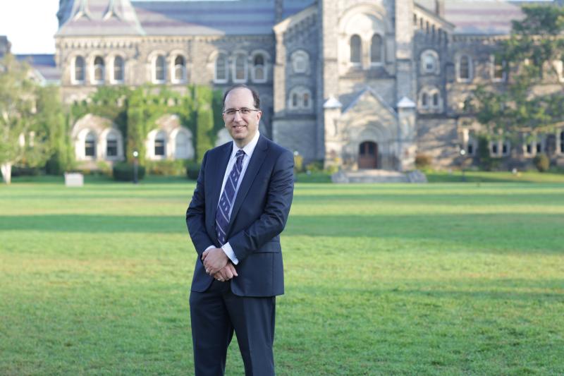 Dario Di Censo standing on the U of T campus