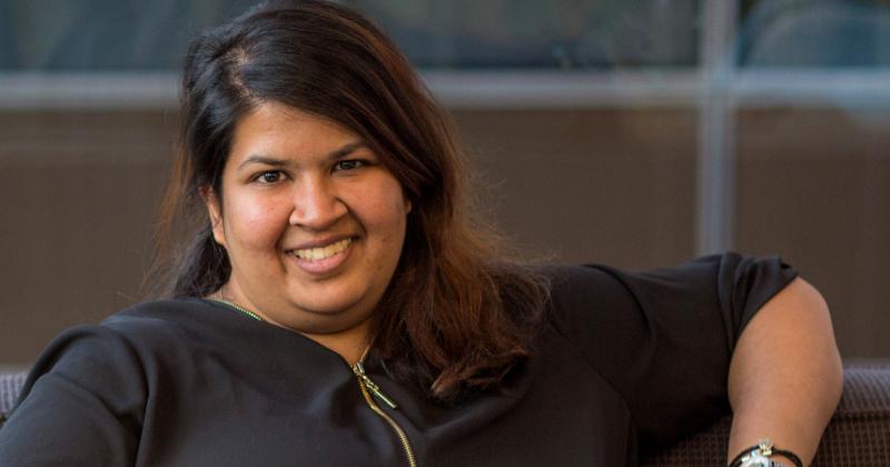 Portrait of Aashni Shah smiling.