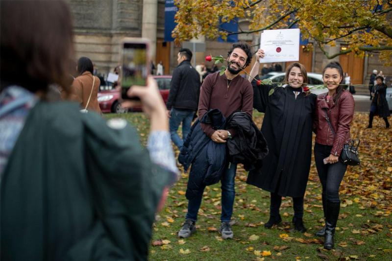 About to dance the tango or just graduated from U of T? (photo by Nick Iwanyshyn) 
