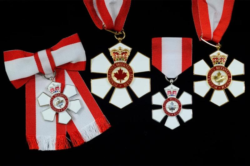 A row of medals
