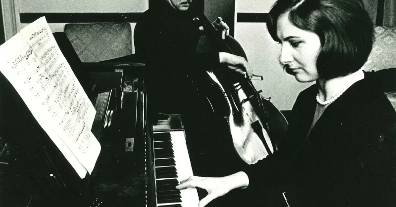 Marietta at the piano
