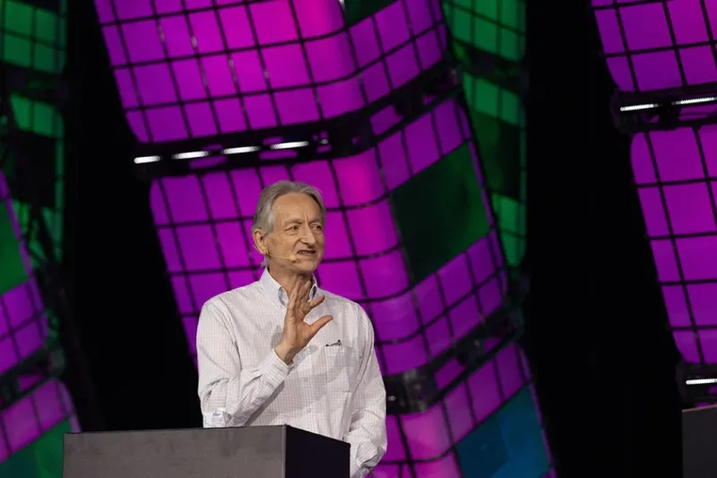 Hinton giving a presentation