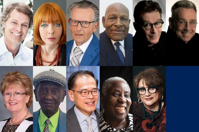 Composite image of 11 photos of the University of Toronto's 2022 honorary degree recipients.