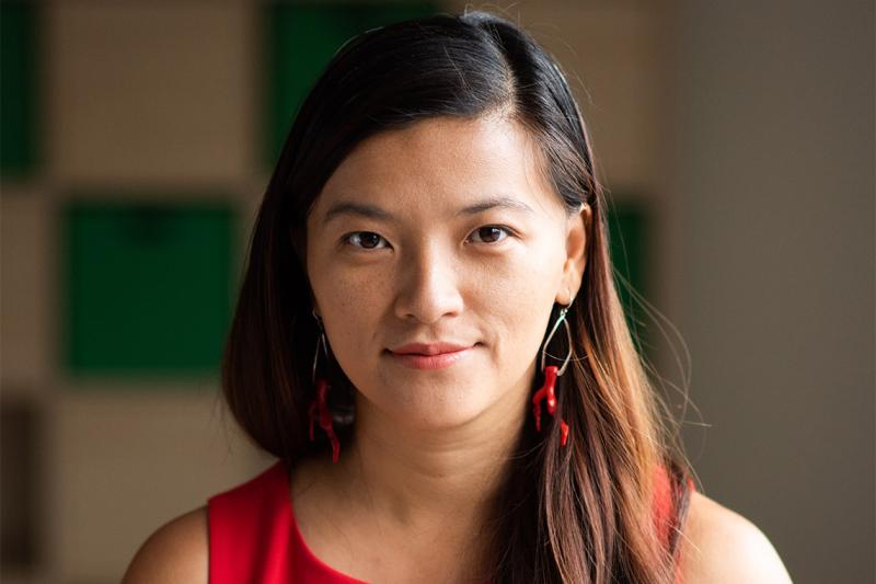Portrait photo of Jiayue (Jenny) He smiling.