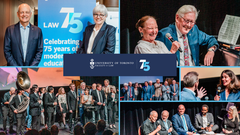 A composite image of pictures from the law faculty anniversary celebrations