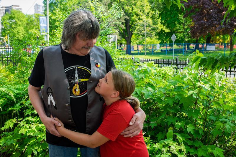 Roy Strebel and his 9-year-old daughter Shay-Lee (photo by Geoffrey Vendeville)