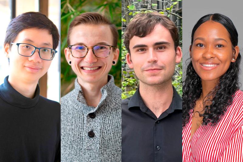 Portraits of all four Rhodes scholars