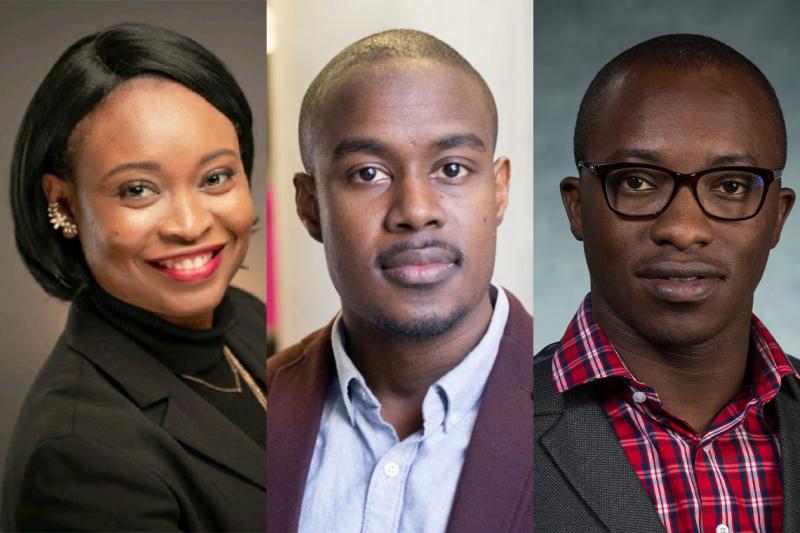 Side-by-side portrait images of Mo Banjoko, Phil McDonald and Wale Oyebanjo.