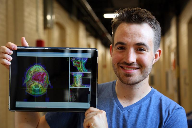 “There have been other AI optimization engines that have been developed," says Aaron Babier. "The idea behind ours is that it more closely mimics the current clinical best practice” (photo by Brian Tran)