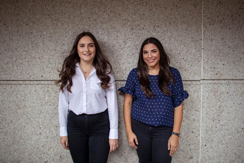 Sara Santos (BKin 2018) and student Natasha Bruno, the innovators behind “Humans that CAN” (photo by Nick Iwanshyn) 