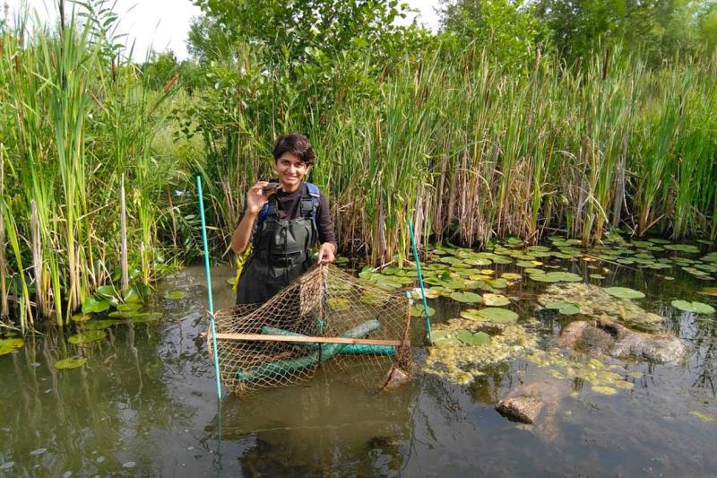 Devanshi Kukadia got first-hand experience in conservation practices as part of her Master of Environmental Science program at U of T Scarborough (photo courtesy of Devanshi Kukadia) 