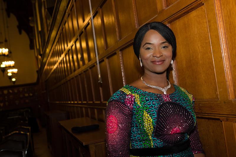 Chizoba Imoka, a PhD student at U of T's Ontario Institute for Studies in Education, delivered the 2018 Hancock Lecture at Hart House (photo by Geoffrey Vendeville)