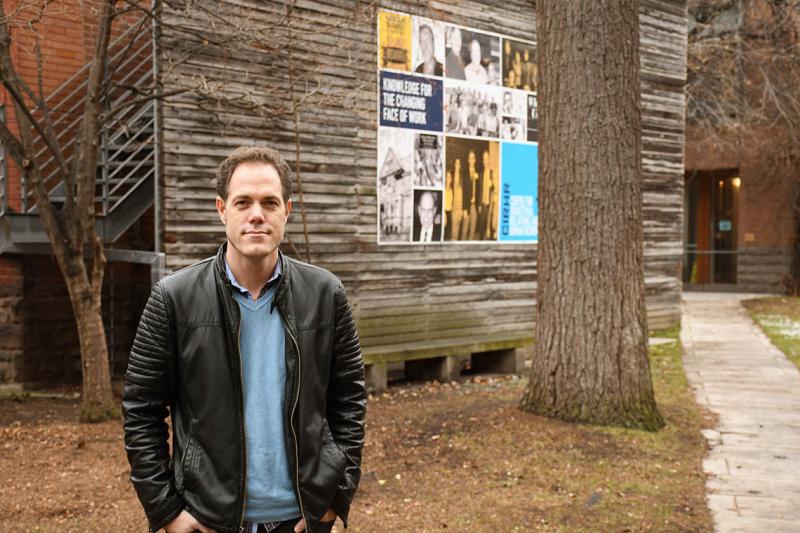 Jon Johnson, an assistant professor, teaching stream, at Woodsworth College, sees the city through the lens of the Indigenous stories he has spent most of his career collecting, studying and sharing (photo by Chris Sasaki)
