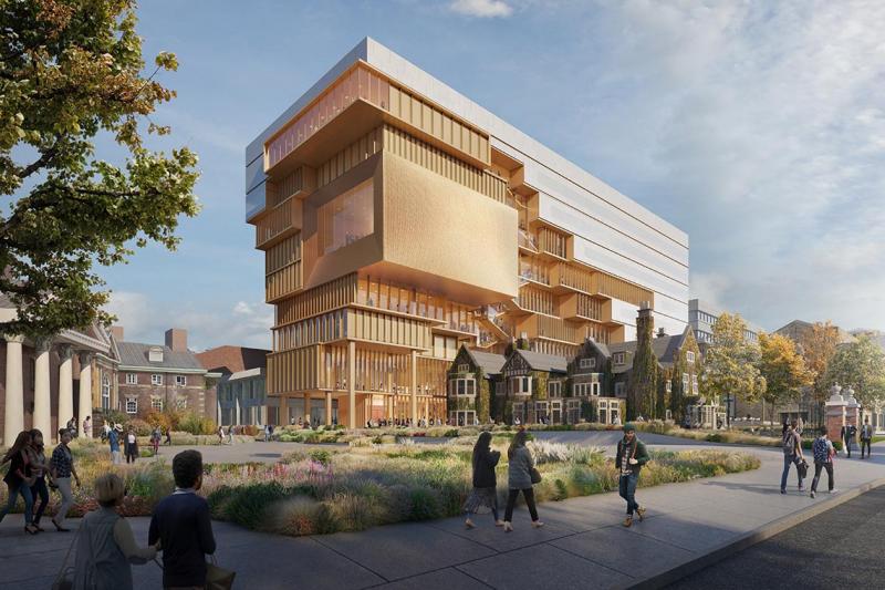 A rendering of the new U of T building located at 90 Queen's Park (rendering by bloomimages, courtesy of Diller Scofidio + Renfro)