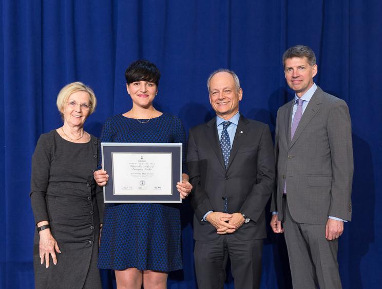 Emerging Leader Kristina Minnella honoured with a 2016 Chancellor’s Award