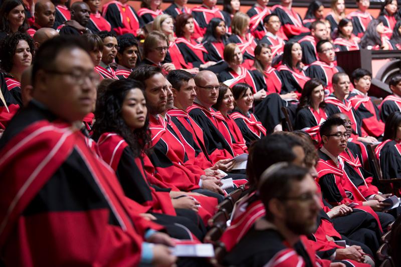 PhD students at a convocation ceremony in June 2014 (photo by Johnny Guatto) 