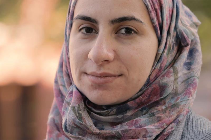 Syrian revolutionary and U of T student Noura Al-Jizawi (screen grab of video by Lisa Lightbourn) 