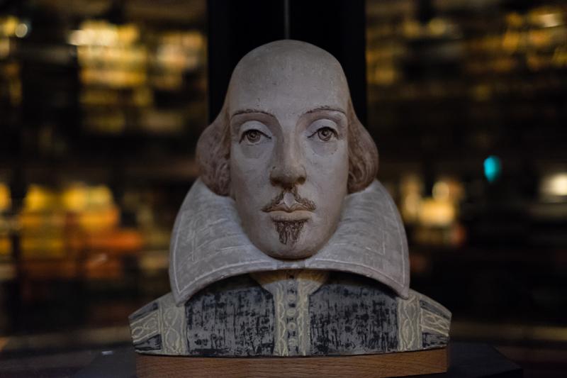 A bust of the Bard in the Thomas Fisher Rare Book Library (photo by Geoffrey Vendeville)