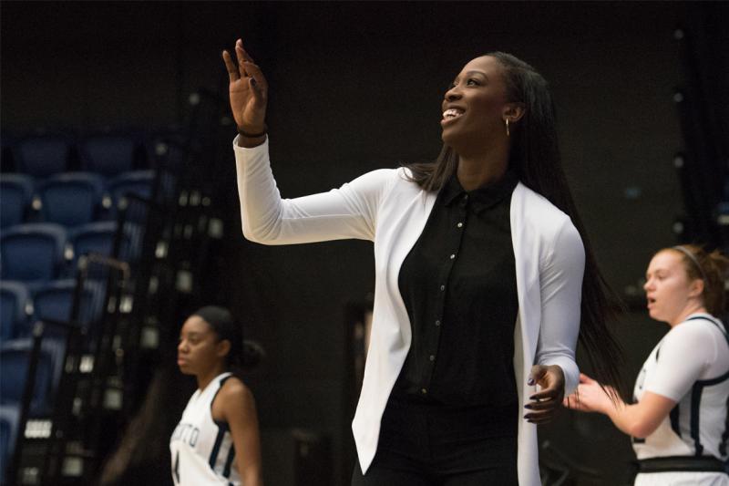 Two-time Olympian Tamara Tatham will continue to coach Varsity Blues women's basketball while working with Raptors 905 (photo by Martin Bazyl) 