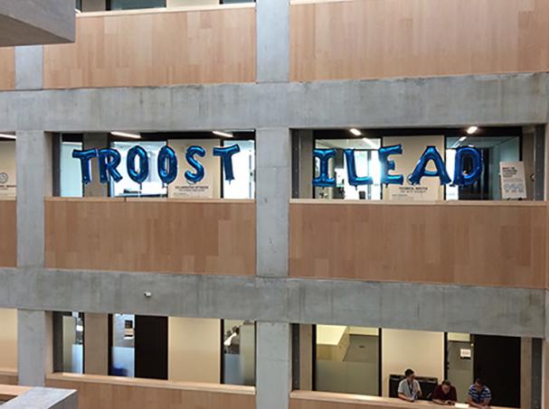 View of the Troost iLead floor at U of T's new Myhal Centre for Engineering Innovation & Entrepreneurship. Photo by Neil Ta.