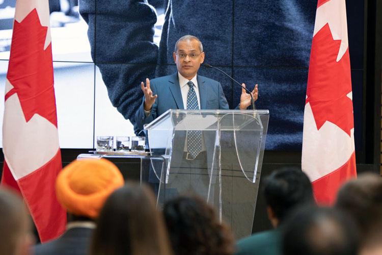 Vivek Goel, U of T's vice-president of research and innovation, said CDL itself is an example of a startup that's now scaling globally (photo by Eugene Grichko)