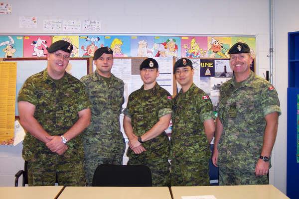 Andrew Lo, second from the right, with his military colleagues – photo courtesy of Andrew Lo