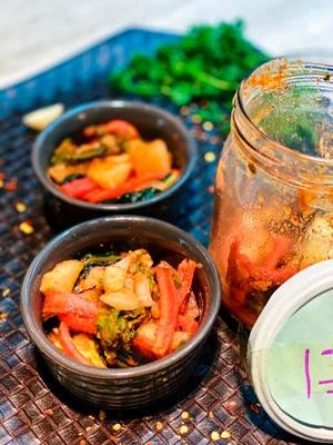 Bowls of kimchi