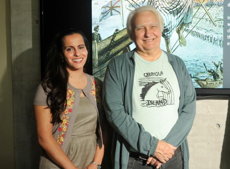 Lianne Tripp and Larry Sawchuck smile together.