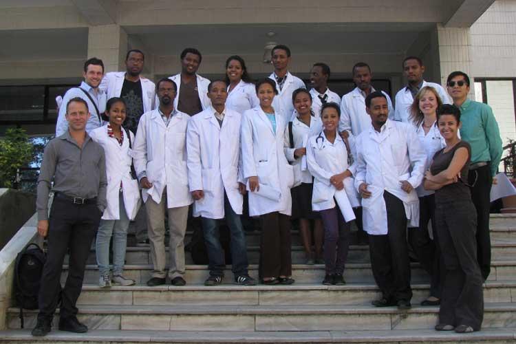 mergency medicine students in Addis Ababa with TAAAC volunteers (photo courtesy of Marci Rose)