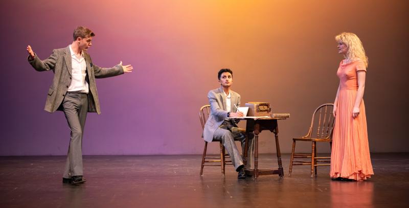 Three students perform a play on stage at the Hart House Drama Festival