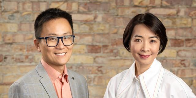 Photo of Allen Lau and Eva Lau, keynote speakers for the Desjardins Speaker Series Keynote
